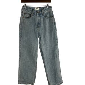 Elwood Baggy Denim Pant Women’s SZ 28 Light Wash Wide-Leg 100% Cotton Streetwear